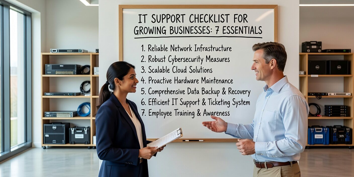 IT Support Checklist for Growing Businesses: 7 Essentials Featured Image Essential IT support checklist for growing businesses. Learn help desk requirements, response standards, escalation procedures, and metrics that scale.