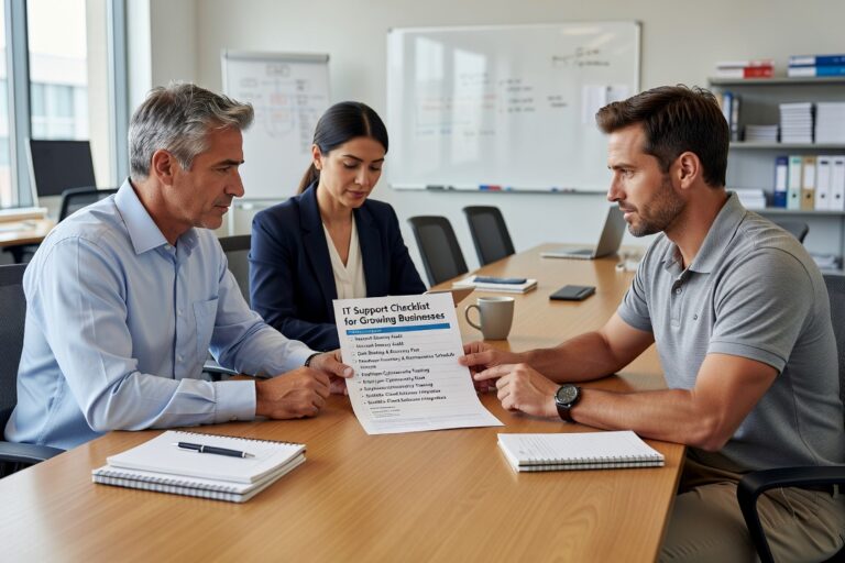 IT Support Checklist for Growing Businesses Featured Image Use this IT support checklist to find gaps in your technology coverage, reduce downtime risk, and make smarter decisions as your business grows.