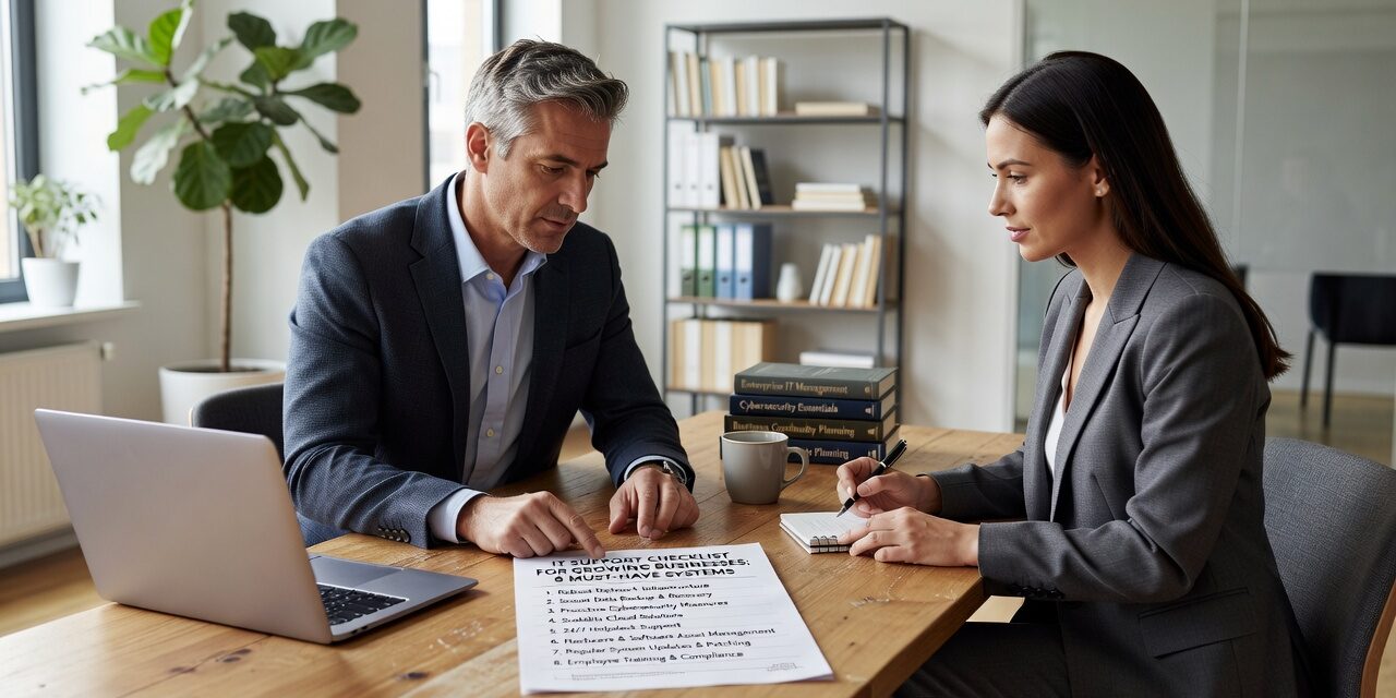 IT Support Checklist for Growing Businesses: 8 Must-Have Systems Featured Image Essential IT support checklist for growing businesses. Learn how to build scalable technology systems that support growth without creating operational bottlenecks.