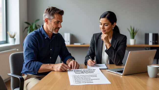 Essential IT support checklist for growing businesses. Learn to build reliable help desk procedures, security standards, and employee processes that scale.