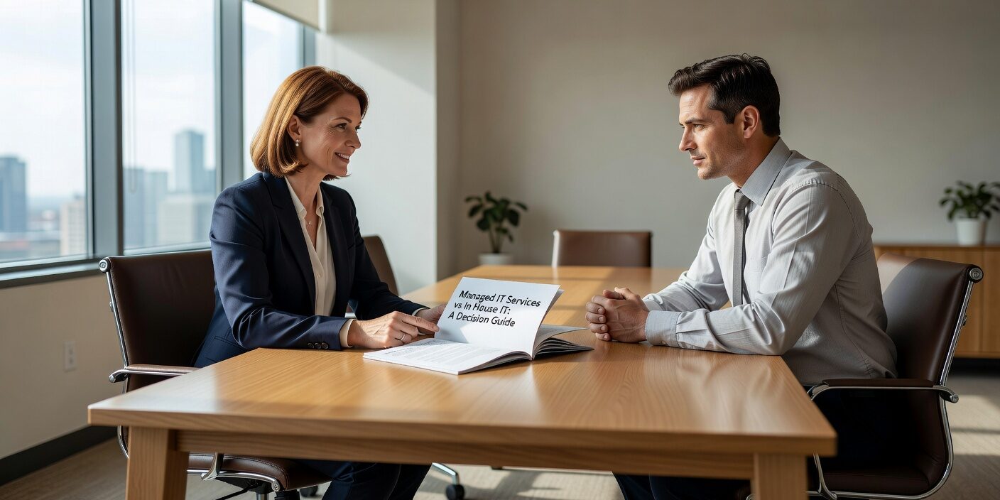 Managed IT Services vs In House IT: A Decision Guide Featured Image Compare managed IT services vs in house IT for your business. Learn about costs, security, scalability and when outsourcing makes sense for SMBs.