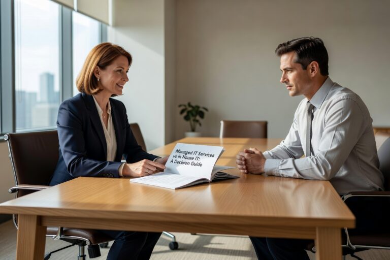 Compare managed IT services vs in house IT for your business. Learn about costs, security, scalability and when outsourcing makes sense for SMBs.