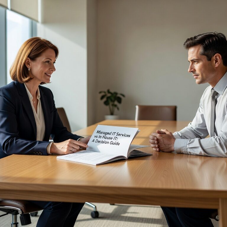 Compare managed IT services vs in house IT for your business. Learn about costs, security, scalability and when outsourcing makes sense for SMBs.