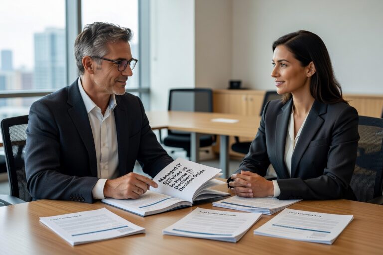 Managed IT Services vs In House IT: Decision Guide Featured Image Compare managed IT vs in-house teams for growing businesses. Learn costs, scalability, expertise, and when each option makes sense for your company.