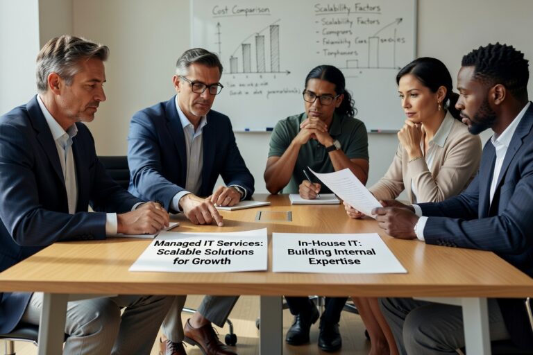 Compare managed IT services vs in house IT for growing companies. Learn cost differences, capability gaps, and decision factors to choose the right IT support model.