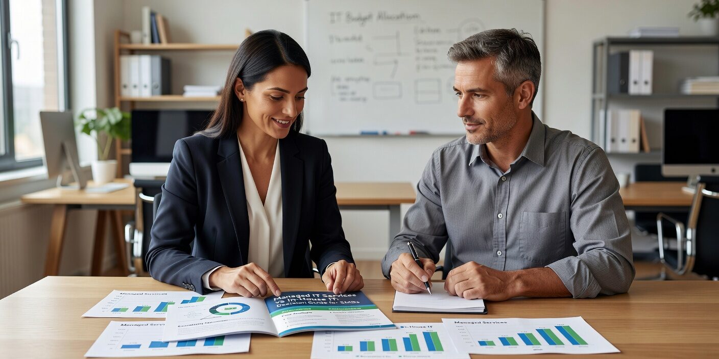 Compare managed IT services vs in house IT teams. Learn cost differences, staffing challenges, and decision factors for small business technology support.