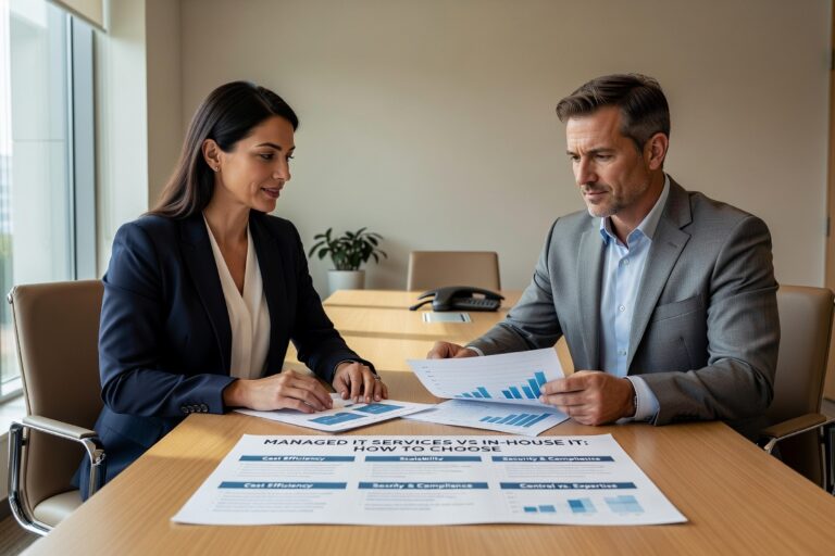 Managed IT Services vs In-House IT: How to Choose Featured Image Weighing managed IT services vs in-house IT? This practical guide helps business leaders compare both models and make the right call for their company.