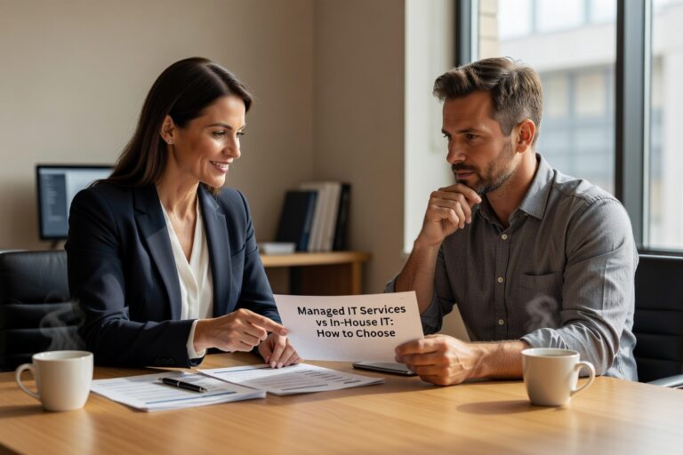 Managed IT Services vs In-House IT: How to Choose Featured Image Comparing managed IT services vs in-house IT? Learn the real cost differences, coverage gaps, and how to decide what your business actually needs.