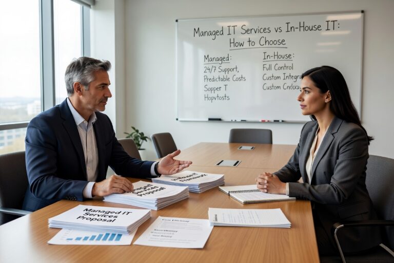 Managed IT Services vs In-House IT: How to Choose Featured Image Comparing managed IT services vs in-house IT? This guide breaks down the real operational tradeoffs to help business owners make the right decision.