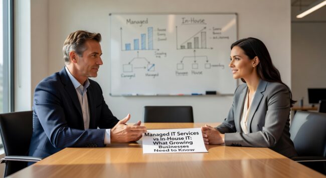Compare managed IT services vs in house IT costs, benefits and challenges. Learn which approach works best for growing businesses and budget planning.