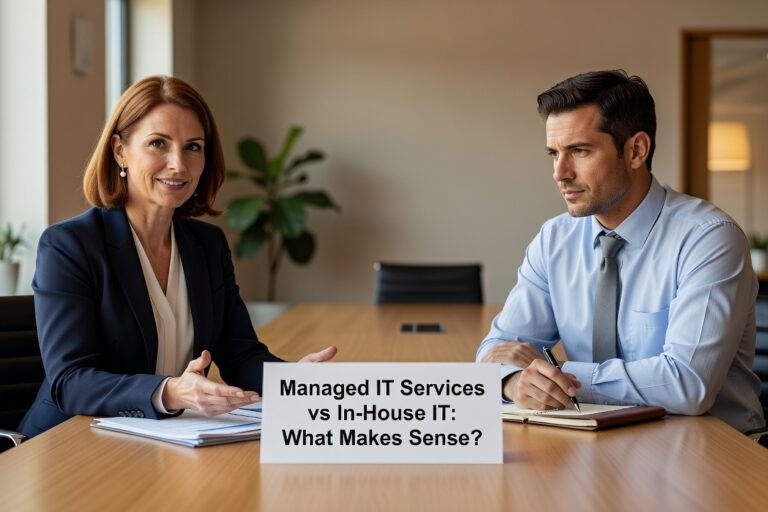 Comparing managed IT services vs in-house IT? This guide covers real costs, coverage gaps, and how to decide what fits a 20–200 employee company.