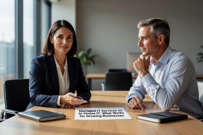 Compare managed IT services vs in-house IT for growing businesses. Learn about costs, expertise, control trade-offs to make the right decision.