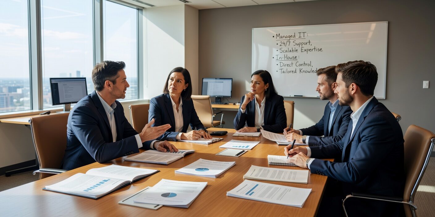 Compare managed IT services vs in house IT for growing businesses. Learn costs, benefits, and when each approach works best for your company.