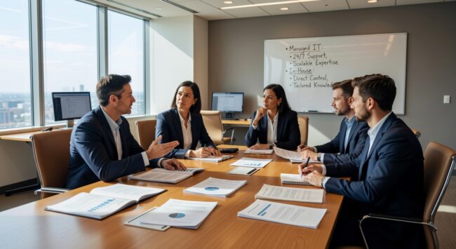 Compare managed IT services vs in house IT for growing businesses. Learn costs, benefits, and when each approach works best for your company.