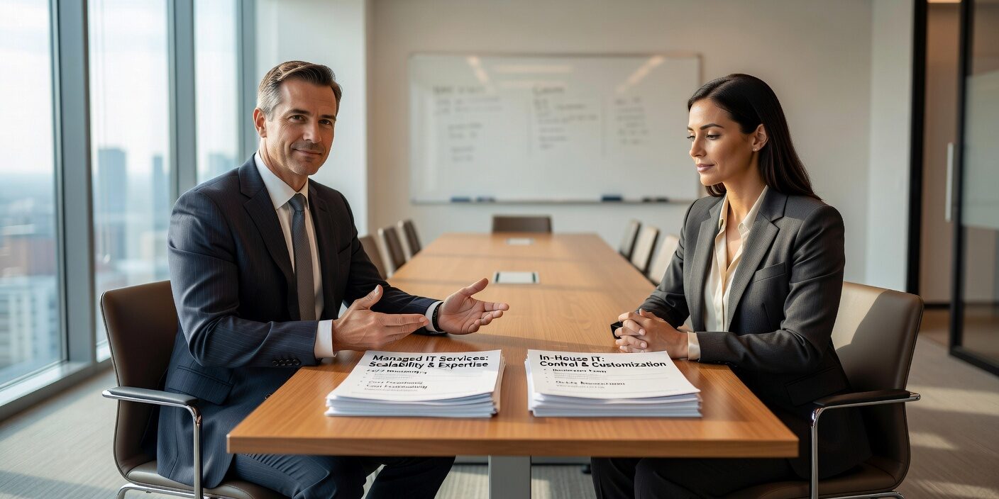 Managed IT Services vs In House IT: When to Choose What Featured Image Compare managed IT services vs in house IT teams. Learn when each option makes sense for your business size, budget, and technology needs.