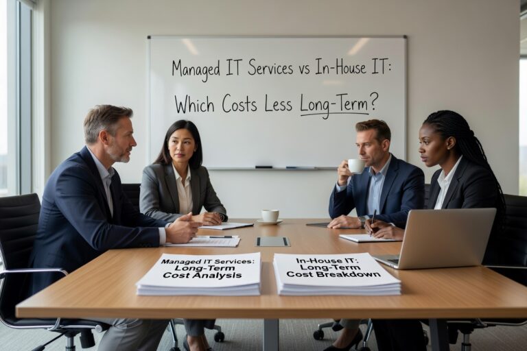Compare managed IT services vs in house IT costs, staffing, and coverage to determine the best IT support approach for your growing business.