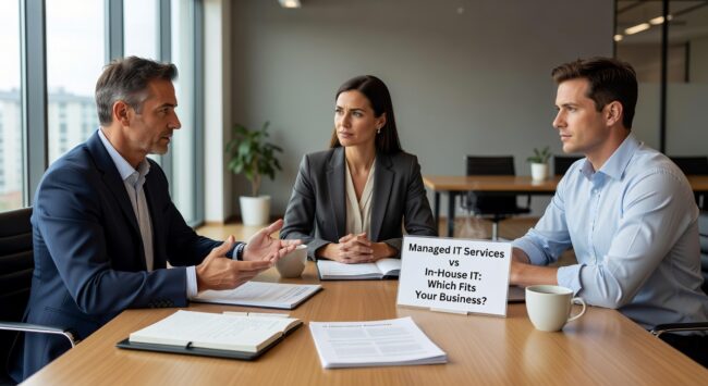 Compare managed IT services vs in house IT for small businesses. Learn about costs, benefits, and which approach best supports your growth plans.