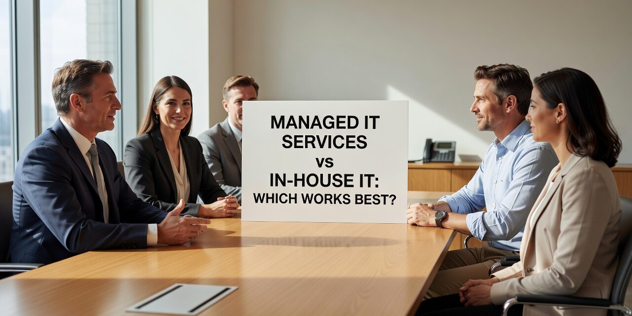 Managed IT Services vs In House IT: Which Works Best? Featured Image Compare managed IT services vs in house IT for growing businesses. Learn the pros, cons, and costs of each approach to make the right choice.