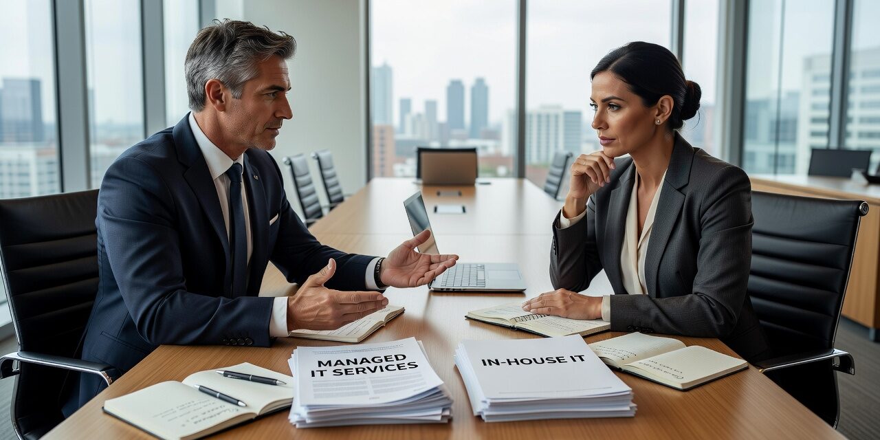Managed IT Services vs. In-House IT: How to Decide Featured Image Comparing managed IT services vs. in-house IT? This guide breaks down real tradeoffs, common decision mistakes, and how to choose the right model for your business.