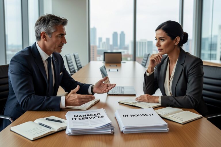 Managed IT Services vs. In-House IT: How to Decide Featured Image Comparing managed IT services vs. in-house IT? This guide breaks down real tradeoffs, common decision mistakes, and how to choose the right model for your business.