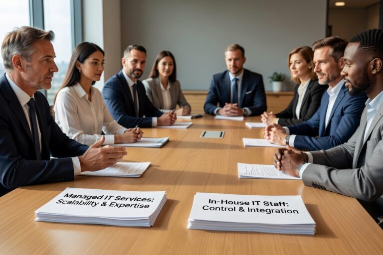 Compare managed IT vs hiring in-house IT staff. Learn about costs, coverage, expertise, and risks to make the right decision for your business growth.
