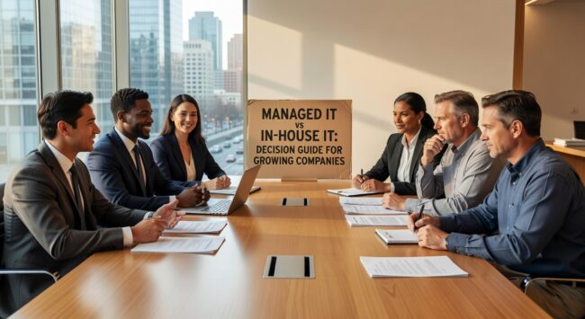 Compare managed IT services vs in-house teams for growing businesses. Learn costs, benefits, and decision factors to choose the right IT strategy.
