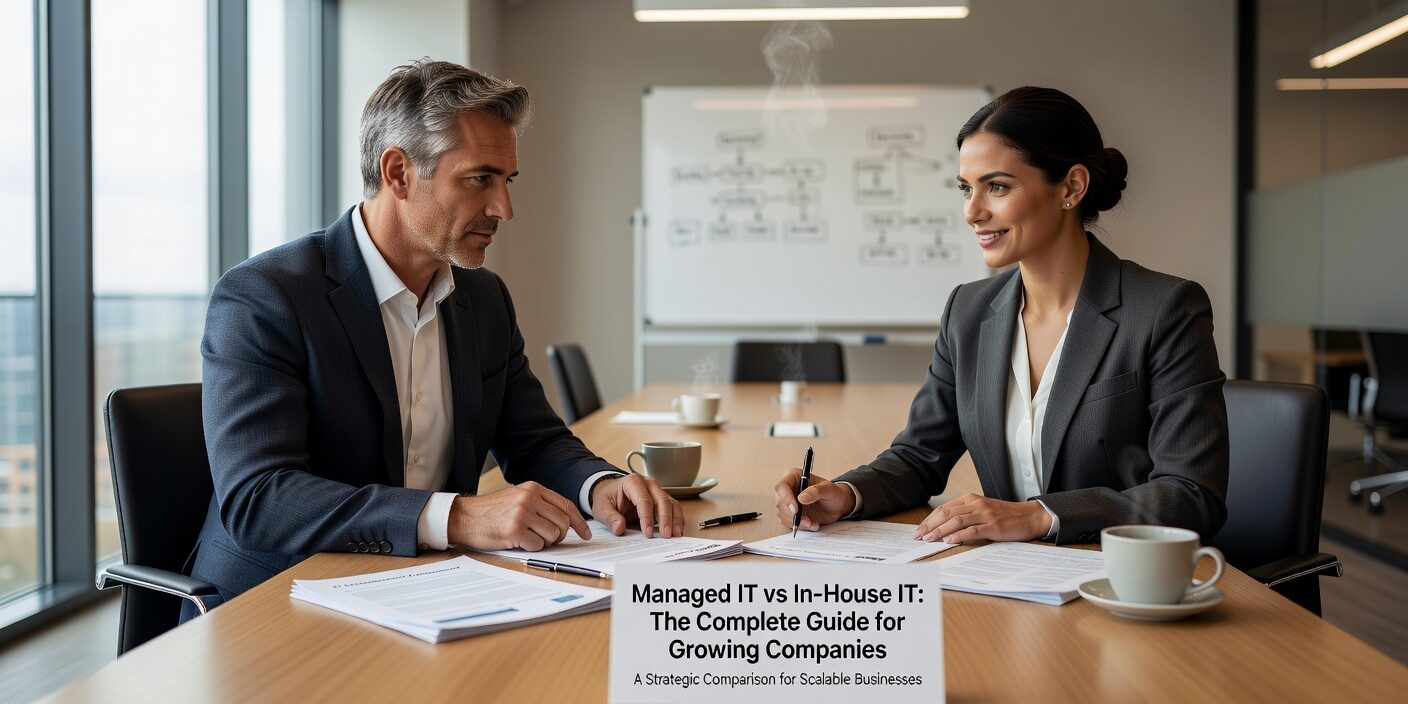 Managed IT vs In-House IT: The Complete Guide for Growing Companies Featured Image Compare managed IT services vs in-house IT for growing companies. Learn about costs, expertise, scalability, and availability to make the right choice.