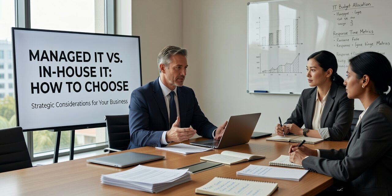Managed IT vs. In-House IT: How to Choose Featured Image Comparing managed IT services vs. in-house IT? Learn the real operational differences to make the right call for your growing business.
