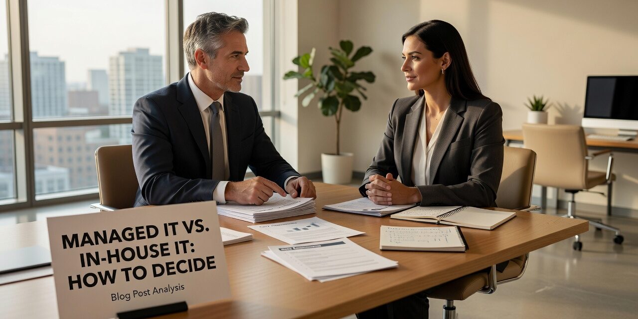Managed IT vs. In-House IT: How to Decide Featured Image Weighing managed IT services vs in-house IT? This guide breaks down real costs, coverage gaps, and how to choose the right model for your business.