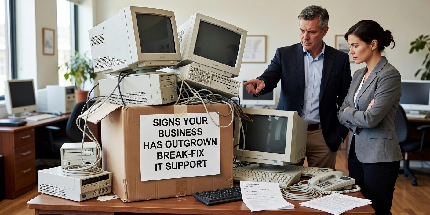 Learn the key indicators that your business has outgrown break-fix IT support, including cost patterns, downtime frequency, and security gaps.