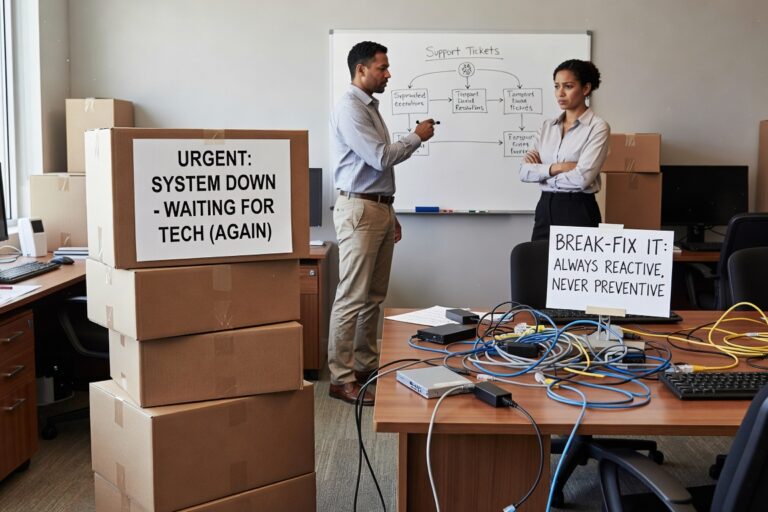 Learn the key signs your growing business has outgrown break-fix IT support, from recurring downtime to unpredictable costs and security gaps.