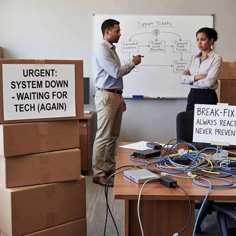Learn the key signs your growing business has outgrown break-fix IT support, from recurring downtime to unpredictable costs and security gaps.