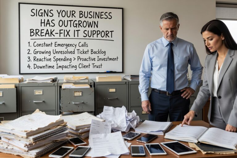 Learn the key signs that indicate your growing business has outgrown break-fix IT support and needs a more proactive, strategic approach to technology management.