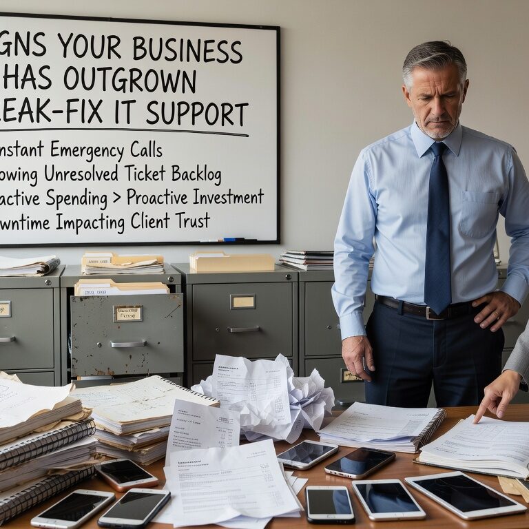 Signs Your Business Has Outgrown Break-Fix IT Support Featured Image Learn the key signs that indicate your growing business has outgrown break-fix IT support and needs a more proactive, strategic approach to technology management.