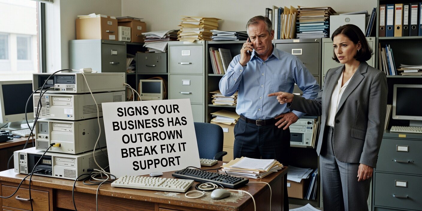 Signs Your Business Has Outgrown Break Fix IT Support Featured Image Discover key indicators that your growing business has outgrown break-fix IT support, including unpredictable costs, frequent downtime, and security gaps.
