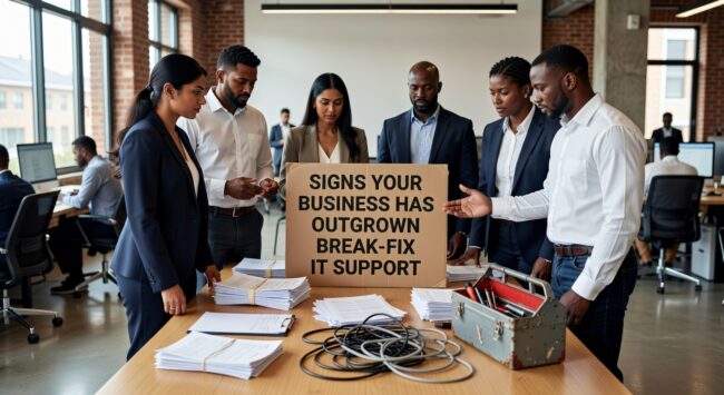 Discover the key warning signs that your business has outgrown break-fix IT support and needs proactive managed services for better reliability.