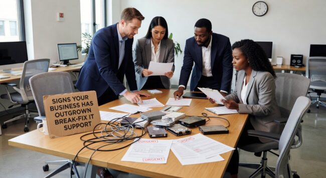 Learn the key indicators that your growing business needs proactive IT support instead of reactive break-fix services for better productivity and security.