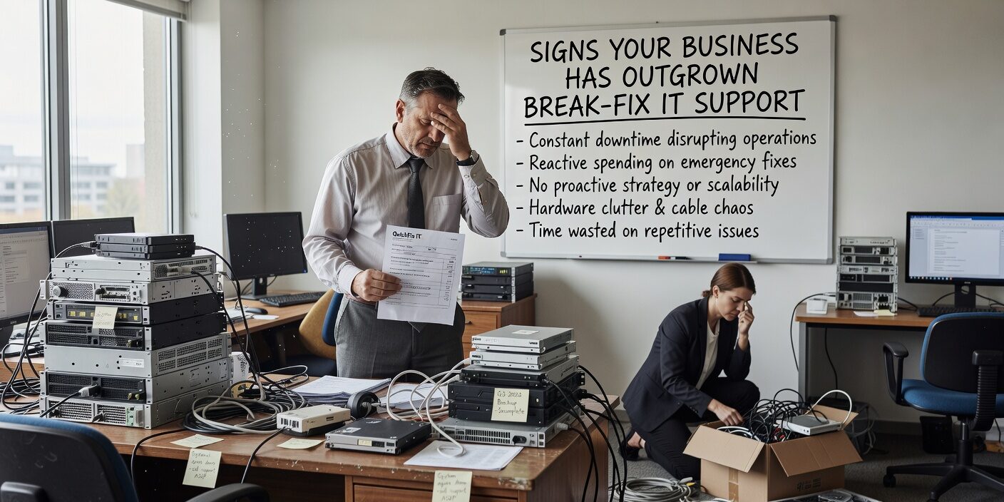 Discover key warning signs that your business has outgrown break-fix IT support, from recurring downtime to security gaps and unpredictable costs.