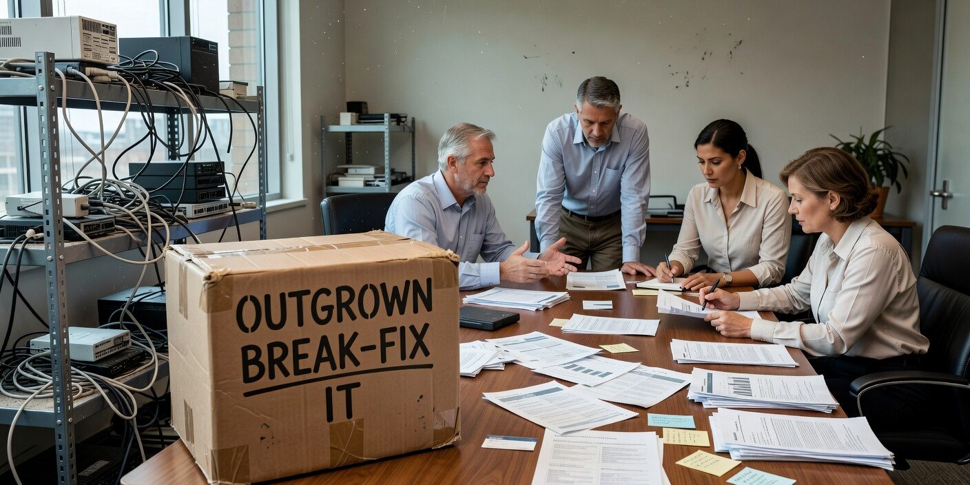 Discover the key warning signs that your growing business has outgrown break fix IT support and needs a more strategic technology approach.