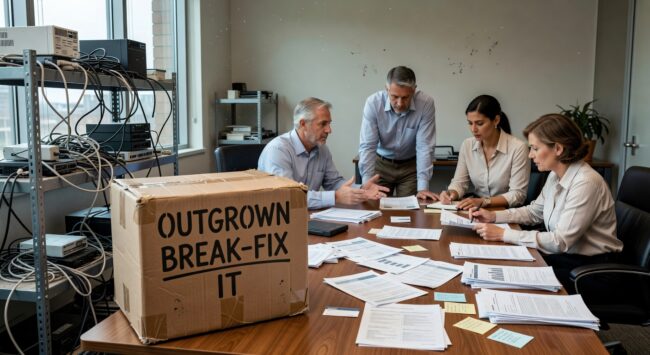 Discover the key warning signs that your growing business has outgrown break fix IT support and needs a more strategic technology approach.