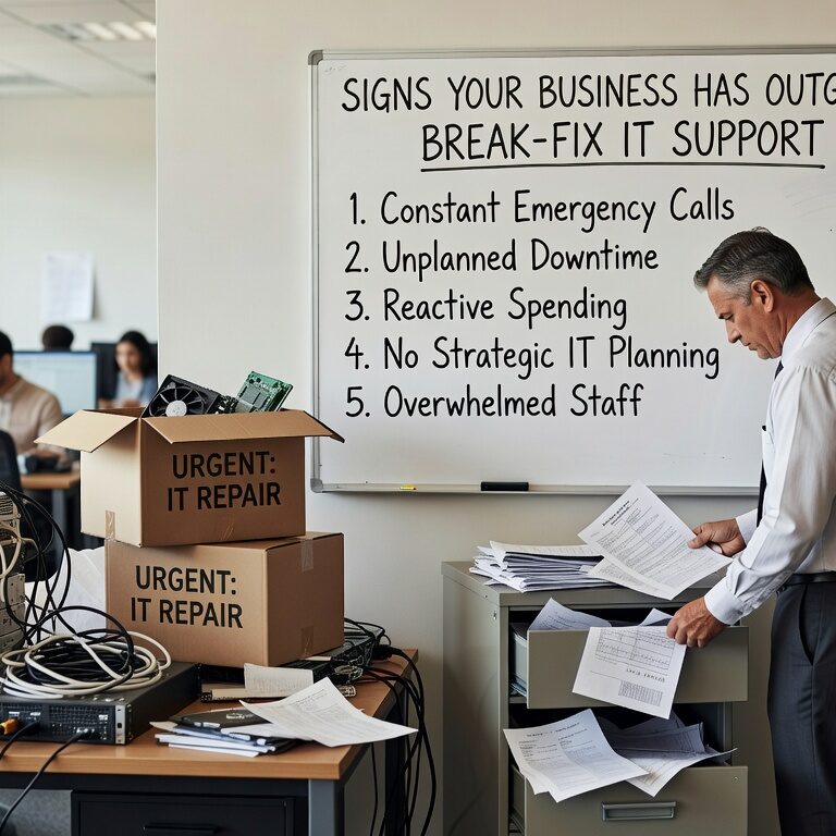 Discover key indicators that your business has outgrown reactive break-fix IT support and when to consider proactive IT management solutions.