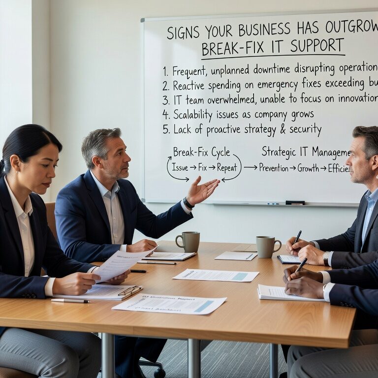 Learn the warning signs that indicate your business has outgrown break-fix IT support and needs more structured technology management.