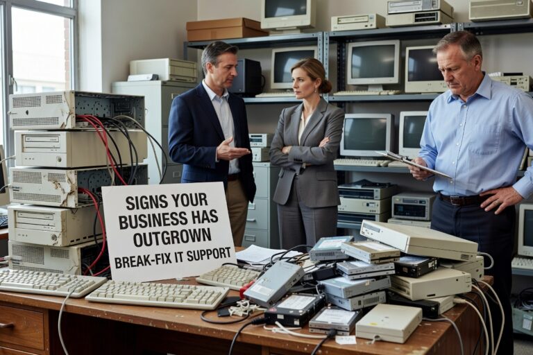 Signs Your Business Has Outgrown Break Fix IT Support Featured Image Learn the key warning signs that indicate your business has outgrown reactive break-fix IT support and needs proactive managed technology services.