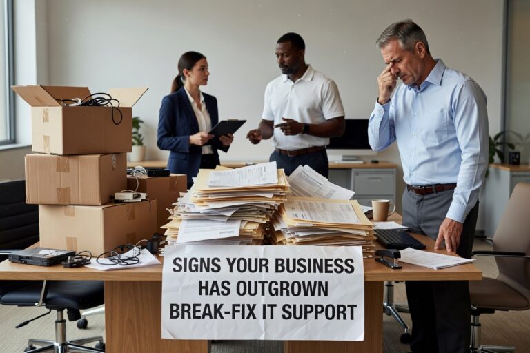 Signs Your Business Has Outgrown Break Fix IT Support Featured Image Learn the key warning signs that indicate your business has outgrown break-fix IT support and needs proactive management for better reliability and security.