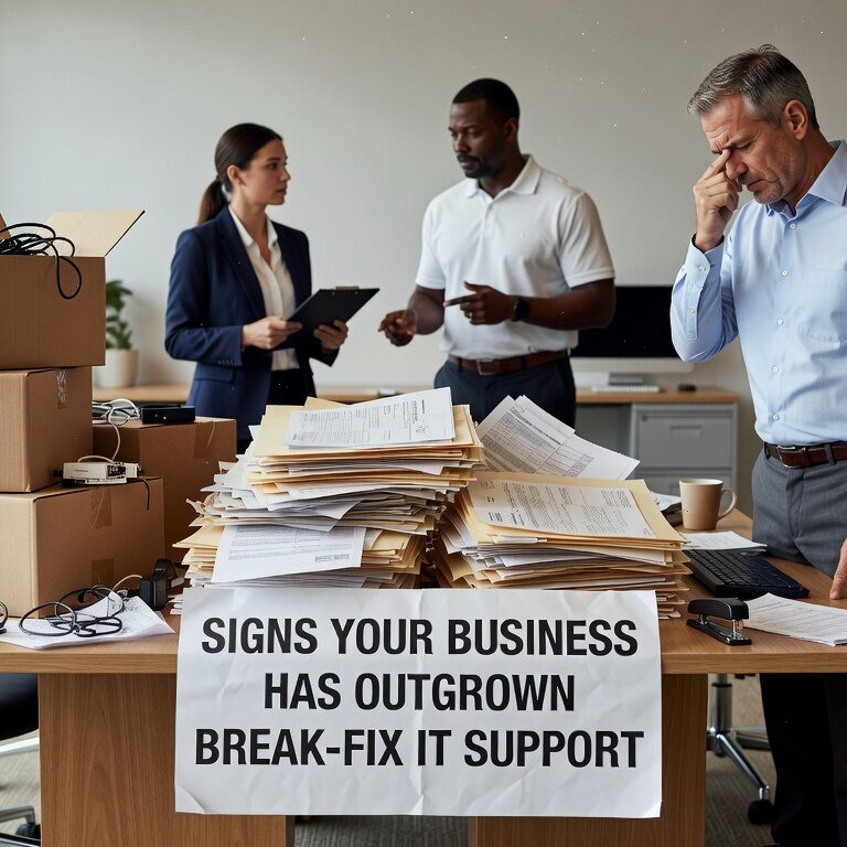 Learn the key warning signs that indicate your business has outgrown break-fix IT support and needs proactive management for better reliability and security.