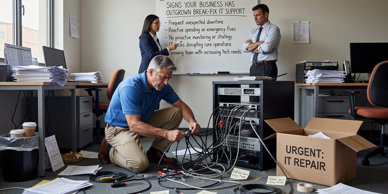 Signs Your Business Has Outgrown Break Fix IT Support Featured Image Learn the key signs your business has outgrown break-fix IT support, from recurring problems to unpredictable costs and lost productivity.