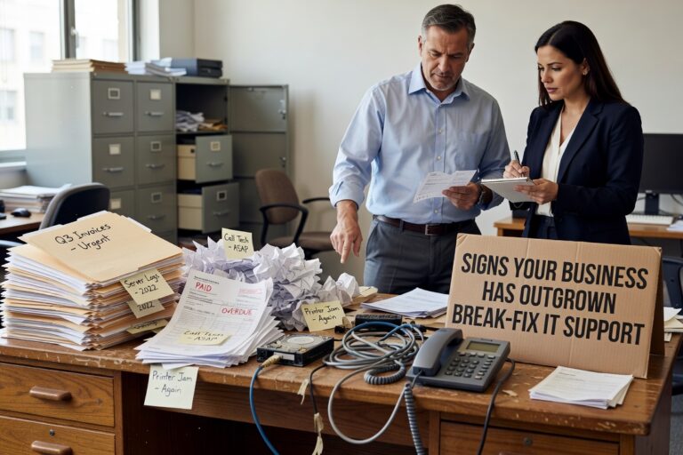 Learn the warning signs that your growing business needs proactive IT management instead of reactive break-fix support to prevent costly downtime.