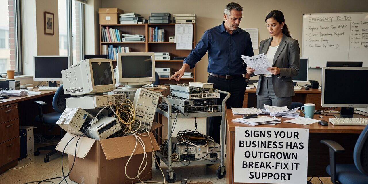 Signs Your Business Has Outgrown Break Fix IT Support Featured Image Learn the key indicators that your growing business needs more comprehensive IT support than break-fix services can provide.