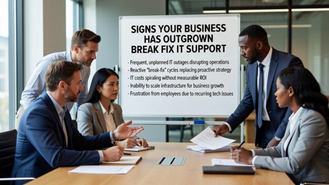 Learn the warning signs that your business has outgrown break-fix IT support, including response time issues and vendor management challenges.