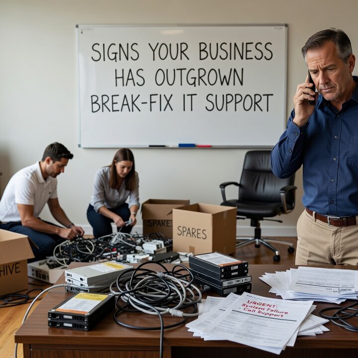 Learn the warning signs your business has outgrown break-fix IT support—and what recurring costs, downtime, and gaps are really telling you.